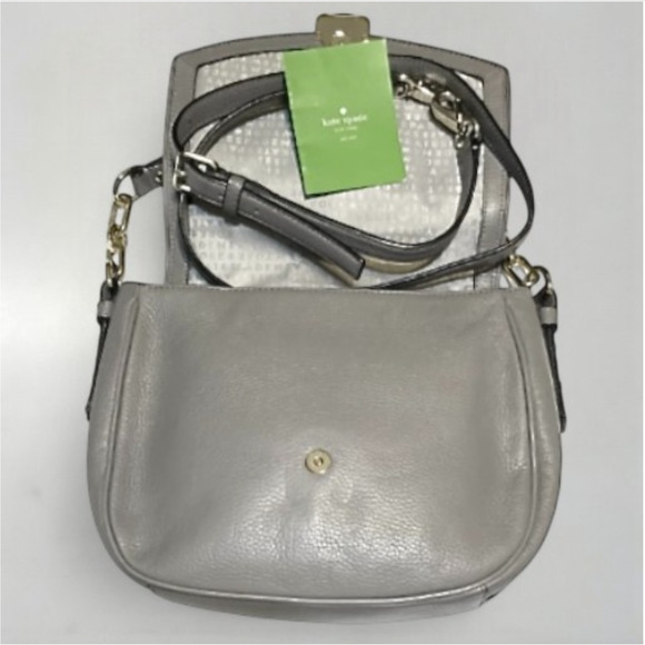 Kate Spade Mulberry Street Alecia Slate Pebbled Leather Crossbody Shoulder Bag - Picture 3 of 11